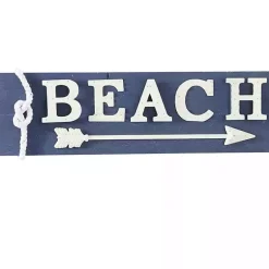 Kirklands Home Fir Beach Arrow Coastal Wall Plaque Blue Sale