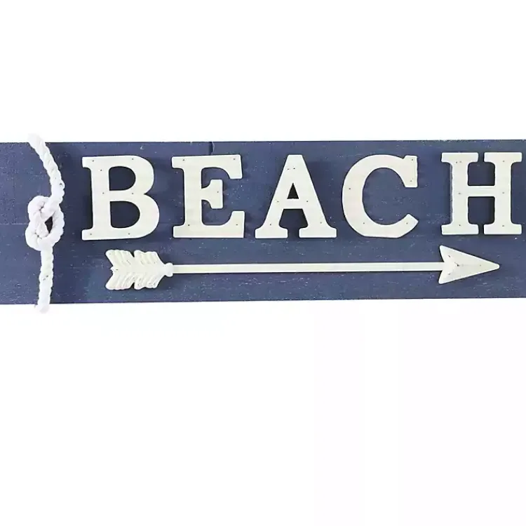 Kirklands Home Fir Beach Arrow Coastal Wall Plaque Blue Sale
