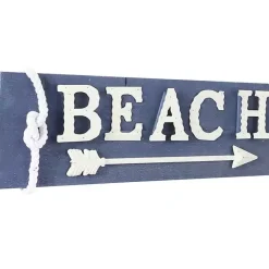 Kirklands Home Fir Beach Arrow Coastal Wall Plaque Blue Sale