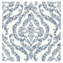 Kirklands Home Floral Damask Pattern Peel & Stick Wallpaper Blue Online