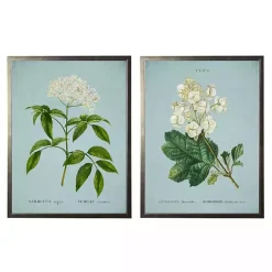Kirklands Home Blue Floral Diagram I Framed Art Prints, Set of 2 Online