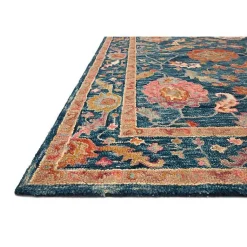 Kirklands Home Blue Floral Fernanda Wool Area Rug, 5x7 Hot