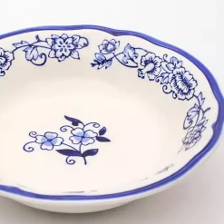 Kirklands Home Blue Floral Hand Painted 16-pc. Dinnerware Set Outlet