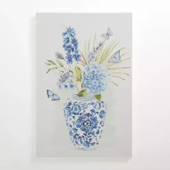 Kirklands Home Blue Floral in China Vase I Canvas Art Print Clearance
