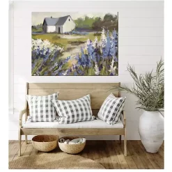 Kirklands Home Blue Floral Meadow Outdoor Canvas Art Print Clearance