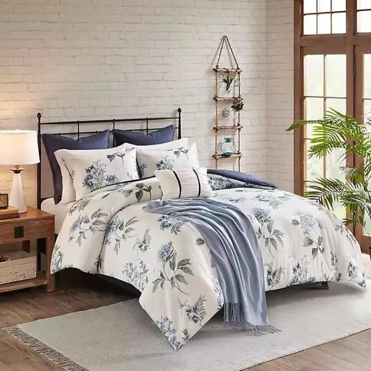 Kirklands Home Blue Floral 7-pc. King Comforter Set Discount
