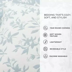 Kirklands Home Blue Floral Reversible 3-pc. Full/Queen Quilt Set Hot