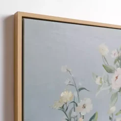 Kirklands Home Blue Floral Still Life Framed Canvas Art Print Outlet