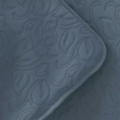 Kirklands Home Floral Stitch 2-pc. Twin Quilt Set Blue New
