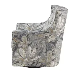 Kirklands Home Floral Swivel Mica Glider Accent Chair Blue Discount