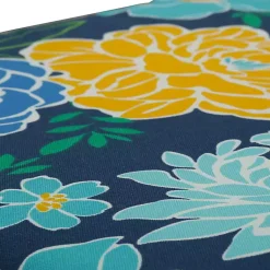 Kirklands Home Blue Floral Tufted Outdoor Seat Cushions, Set of 2 Outlet