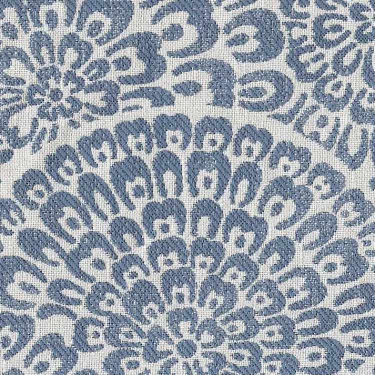 Kirklands Home Floral Upholstered Square Storage Ottoman Blue Best