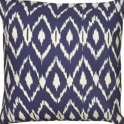 Pillows>Kirklands Home Blue Fractured Ikat Pillow