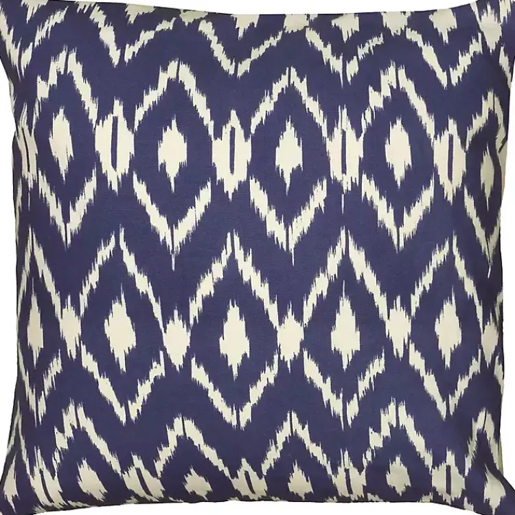Pillows>Kirklands Home Blue Fractured Ikat Pillow