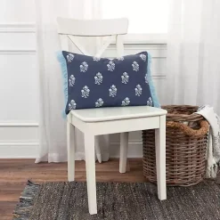 Pillows>Kirklands Home French Floral Lumbar Pillow Blue