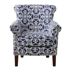 Kirklands Home Fretwork Accent Club Chair Blue Clearance
