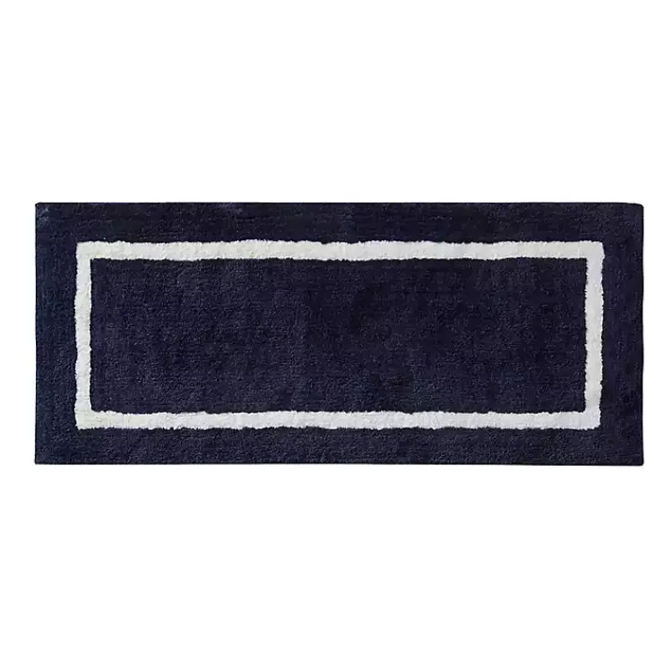 Kirklands Home Blue Geometric Pattern Reversible Bath Mat, 60 in. Online