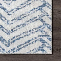 Kirklands Home Blue Geometric Pattern Washable Area Rug, 3x5