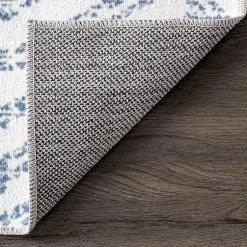 Kirklands Home Blue Geometric Pattern Washable Area Rug, 3x5