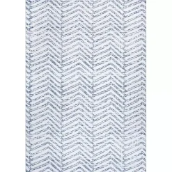 Kirklands Home Blue Geometric Pattern Washable Area Rug, 5x8 Sale