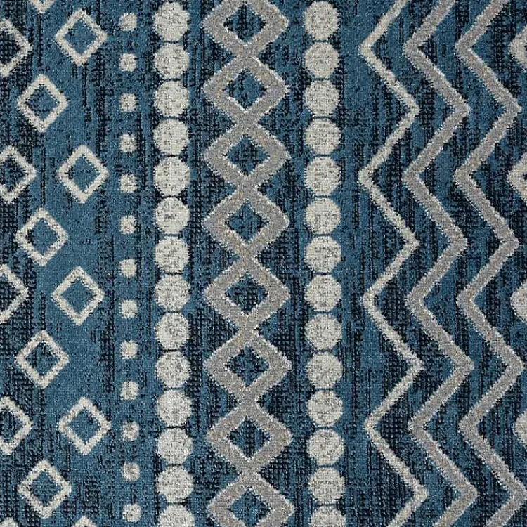 Kirklands Home Geometric Stripe Washable Area Rug, 5x7 Blue Sale