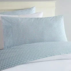 Kirklands Home Gingham King 3-pc. Sheet Set Blue Outlet