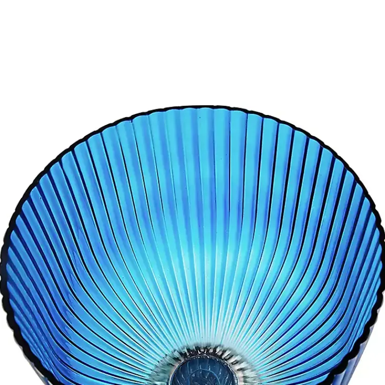 Vases>Kirklands Home Glass Vase with Silver Pedestal Base, 16 in. Blue