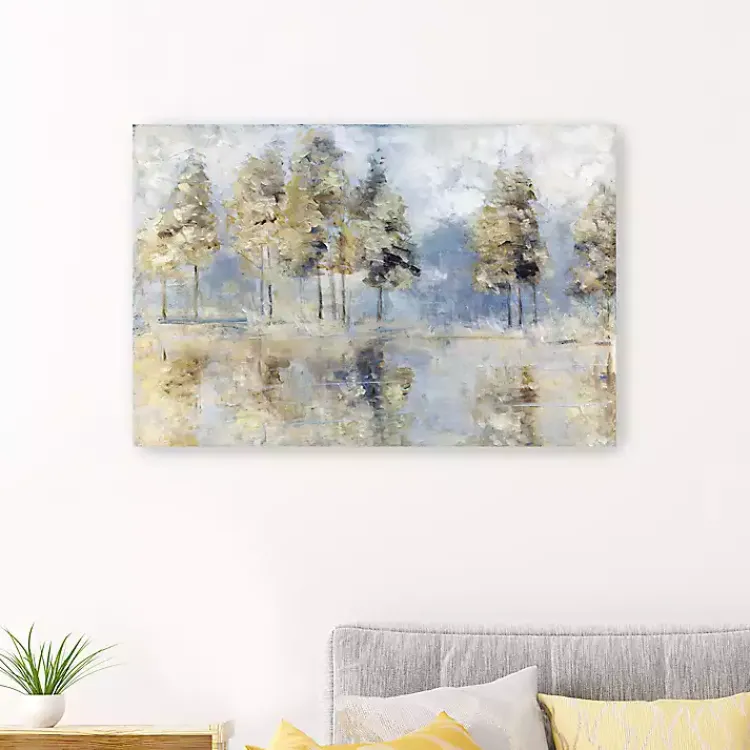 Kirklands Home Blue Golden Forest Giclee Canvas Art Print Hot