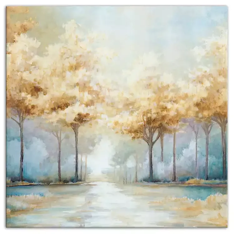 Kirklands Home Blue Golden Landscape Canvas Art Print, 40x40 in. Clearance