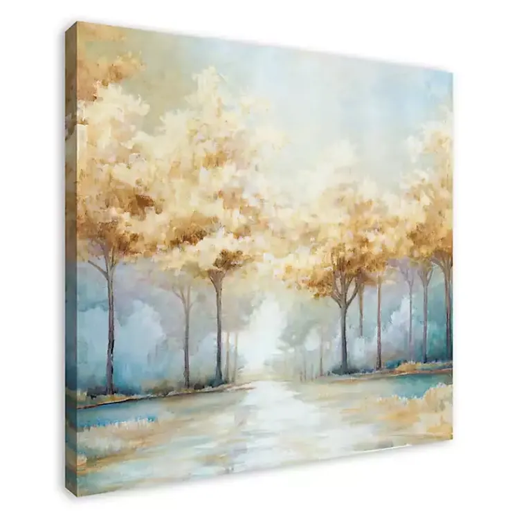 Kirklands Home Blue Golden Landscape Canvas Art Print, 40x40 in. Clearance