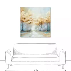 Kirklands Home Blue Golden Landscape Canvas Art Print, 40x40 in. Clearance