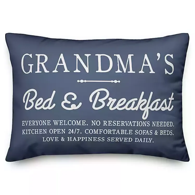 Pillows>Kirklands Home Blue Grandma's Bed and Breakfast Accent Pillow