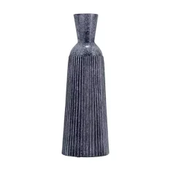 Vases>Kirklands Home Grooved Glass Vase, 16in Blue