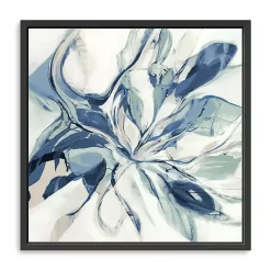 Kirklands Home Blue Halcyon Framed Canvas Art Print New