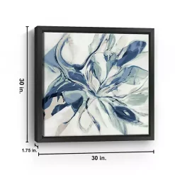Kirklands Home Blue Halcyon Framed Canvas Art Print New