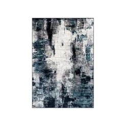 Kirklands Home Blue Harper Abstract Area Rug, 5x7 Clearance