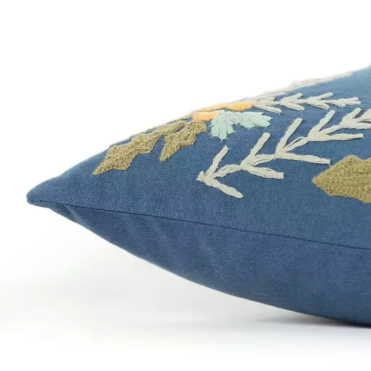Fall>Kirklands Home Blue Hello Fall Embroidered Pillow