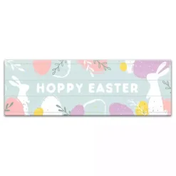 Easter Decorations>Kirklands Home Hoppy Easter Canvas Wall Plaque Blue