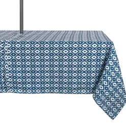 Kirklands Home Blue Ikat Outdoor Tablecloth with Zipper Online