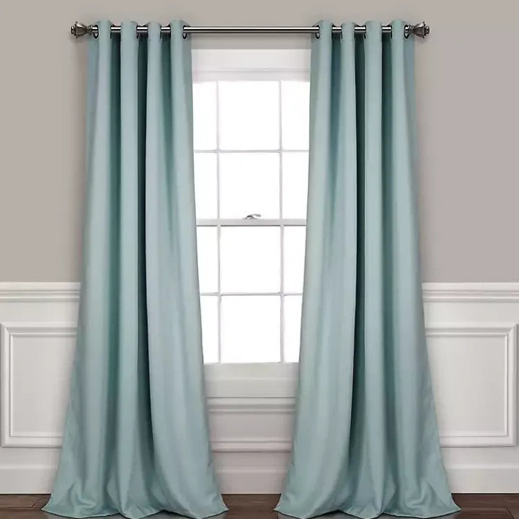 Kirklands Home Insulated Blackout Curtain Panel Set, 108 in. Blue Clearance
