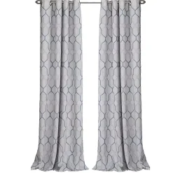 Kirklands Home Blue Interlock Single Curtain Panel, 84 in. Best