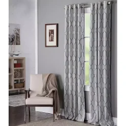 Kirklands Home Blue Interlock Single Curtain Panel, 84 in. Best