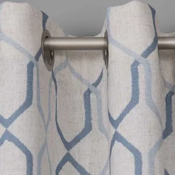 Kirklands Home Blue Interlock Single Curtain Panel, 84 in. Best