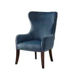 Kirklands Home Ivey Button Tufted Accent Chair Blue Discount