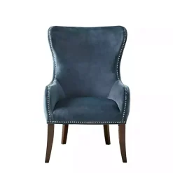 Kirklands Home Ivey Button Tufted Accent Chair Blue Discount