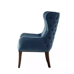 Kirklands Home Ivey Button Tufted Accent Chair Blue Discount