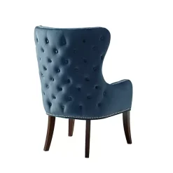 Kirklands Home Ivey Button Tufted Accent Chair Blue Discount