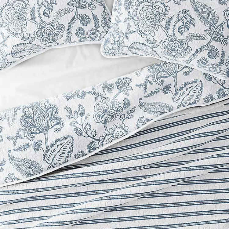 Kirklands Home Blue Jacobean Reversible 2-pc. Twin Quilt Set Best