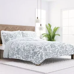 Kirklands Home Blue Jacobean Reversible 3-pc. King Quilt Set Hot