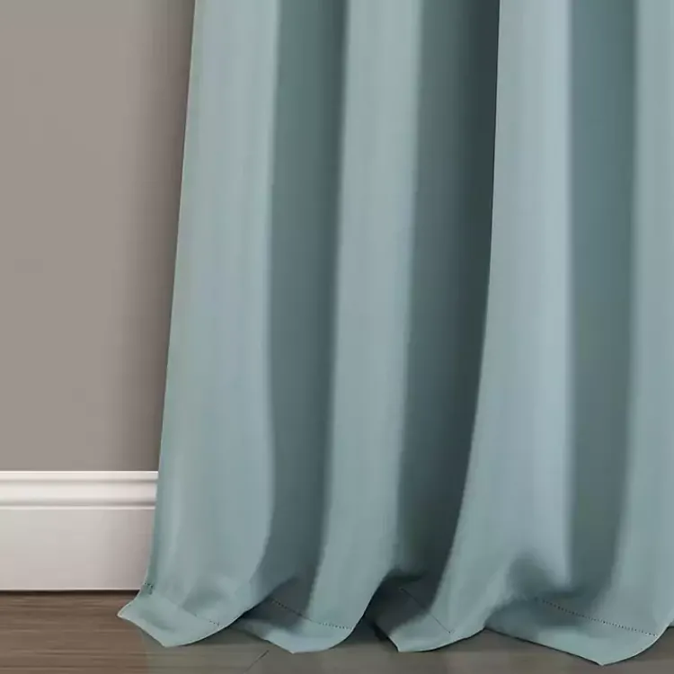 Kirklands Home Knotted Curtain Panel Set, 95 in. Blue Best